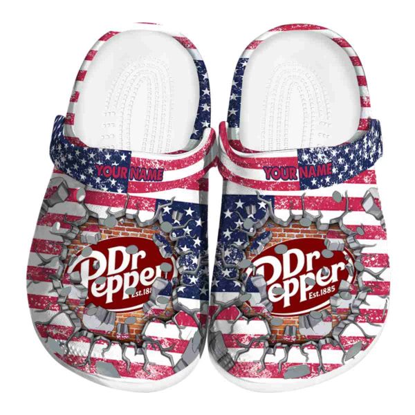 Personalized Dr Pepper Freedom Splinter Crocs Best selling