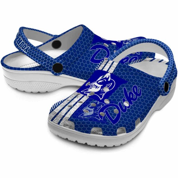 Personalized Duke Blue Devils Contrasting Stripes Crocs Latest Model