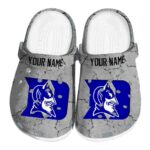 Personalized Duke Blue Devils Cracked Texture Crocs Best selling