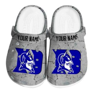 Personalized Duke Blue Devils Cracked Texture Crocs Best selling