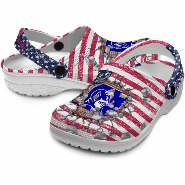 Personalized Duke Blue Devils Freedom Splinter Crocs Latest Model