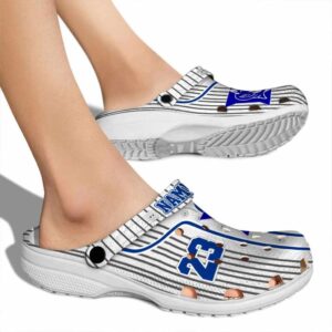 Personalized Duke Blue Devils Pinstripe Pattern Crocs High quality