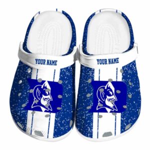 Personalized Duke Blue Devils Vertical Stripes Crocs Best selling