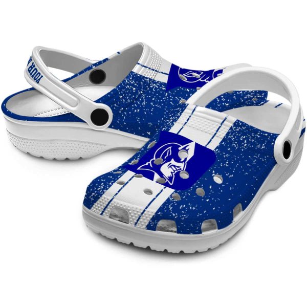 Personalized Duke Blue Devils Vertical Stripes Crocs Latest Model