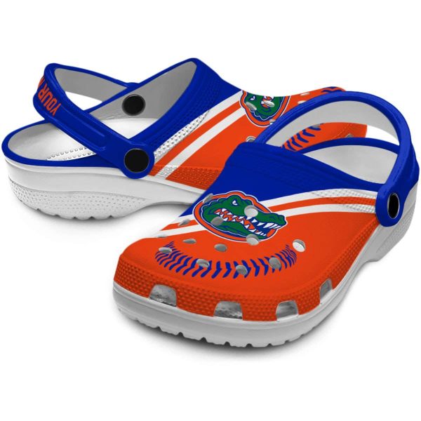 Personalized Florida Gators Baseball Motif Crocs Latest Model