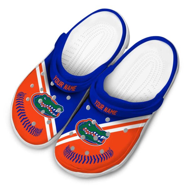 Personalized Florida Gators Baseball Motif Crocs Trendy