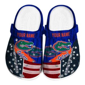 Personalized Florida Gators Star Spangled Side Pattern Crocs Best selling