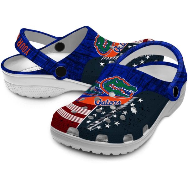 Personalized Florida Gators Star Spangled Side Pattern Crocs Latest Model