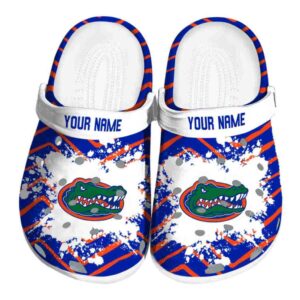 Personalized Florida Gators Zigzag Paint Burst Crocs Best selling