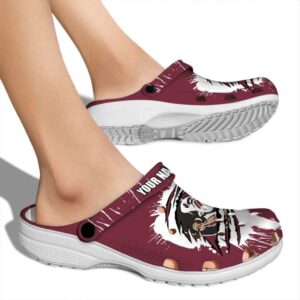 Personalized Florida State Seminoles Splash Motif Background Crocs High quality