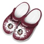 Personalized Florida State Seminoles Splatter Background Crocs Best selling