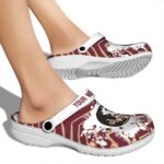 Personalized Florida State Seminoles Zigzag Paint Burst Crocs Best selling