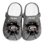 Personalized Georgia Bulldogs Cracked Ground Texture Crocs Best selling