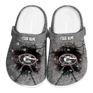 Personalized Georgia Bulldogs Cracked Ground Texture Crocs Best selling