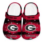 Personalized Georgia Bulldogs Paint Splatter Graphics Clog 1 Personalized Georgia Bulldogs Paint Splatter Graphics Crocs Best selling