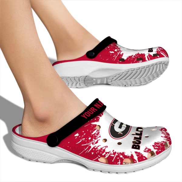 Personalized Georgia Bulldogs Splash Art Crocs High quality