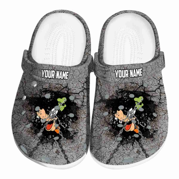 Personalized Goofy Cracked Ground Texture Crocs Best selling