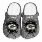 Personalized Green Bay Packers Cracked Ground Texture Crocs Best selling