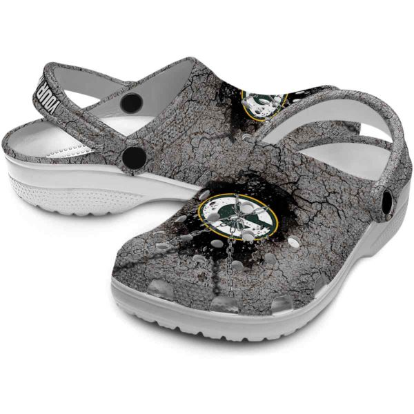 Personalized Green Bay Packers Cracked Ground Texture Crocs Latest Model