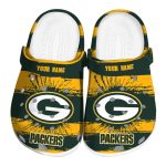 Personalized Green Bay Packers Paint Splatter Graphics Crocs Best selling