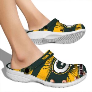 Personalized Green Bay Packers Paint Splatter Graphics Crocs High quality
