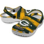 Personalized Green Bay Packers Paint Splatter Graphics Crocs Best selling