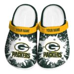 Personalized Green Bay Packers Splash Art Crocs Best selling