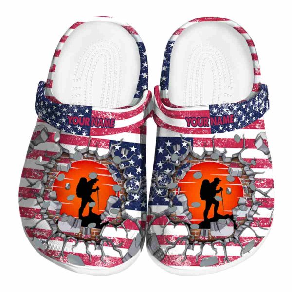 Personalized Hiking Freedom Splinter Crocs Best selling