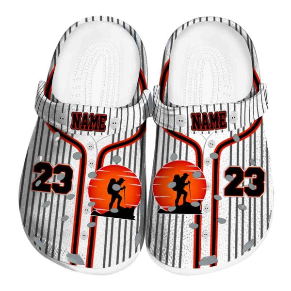 Personalized Hiking Pinstripe Pattern Crocs Best selling