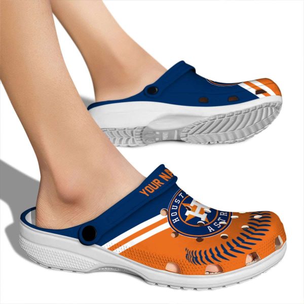 Personalized Houston Astros Baseball Motif Crocs High quality