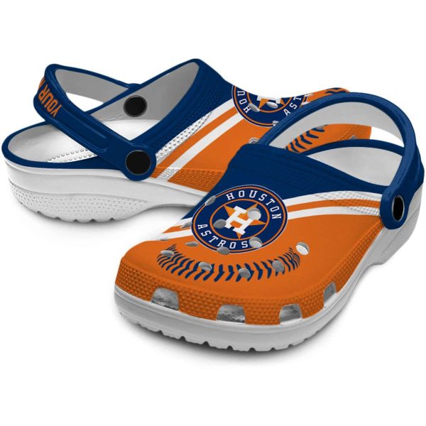 Personalized Houston Astros Baseball Motif Crocs Latest Model