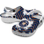 Personalized Houston Astros Zigzag Paint Burst Crocs Best selling