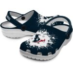 Personalized Houston Texans Splatter Background Crocs Best selling