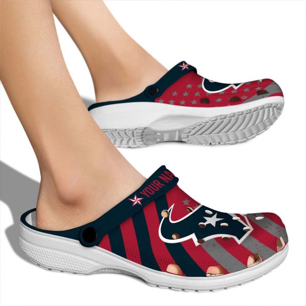 Personalized Houston Texans Star Spangled Graphic Crocs High quality