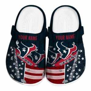 Personalized Houston Texans Star Spangled Side Pattern Crocs Best selling