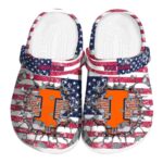 Personalized Illinois Fighting Illini Freedom Splinter Crocs Best selling