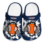 Personalized Illinois Fighting Illini Gripping Hand Crocs Best selling