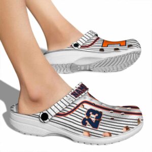Personalized Illinois Fighting Illini Pinstripe Pattern Crocs High quality