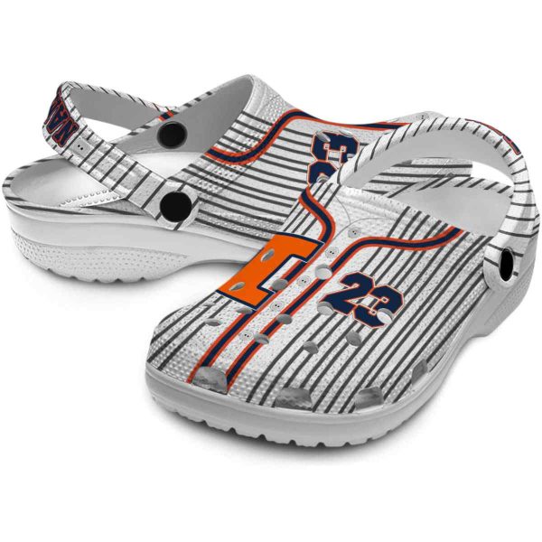 Personalized Illinois Fighting Illini Pinstripe Pattern Crocs Latest Model