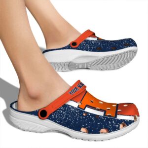 Personalized Illinois Fighting Illini Vertical Stripes Crocs High quality