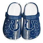 Personalized Indianapolis Colts Contrasting Stripes Crocs Best selling