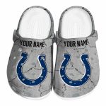 Personalized Indianapolis Colts Cracked Texture Crocs Best selling