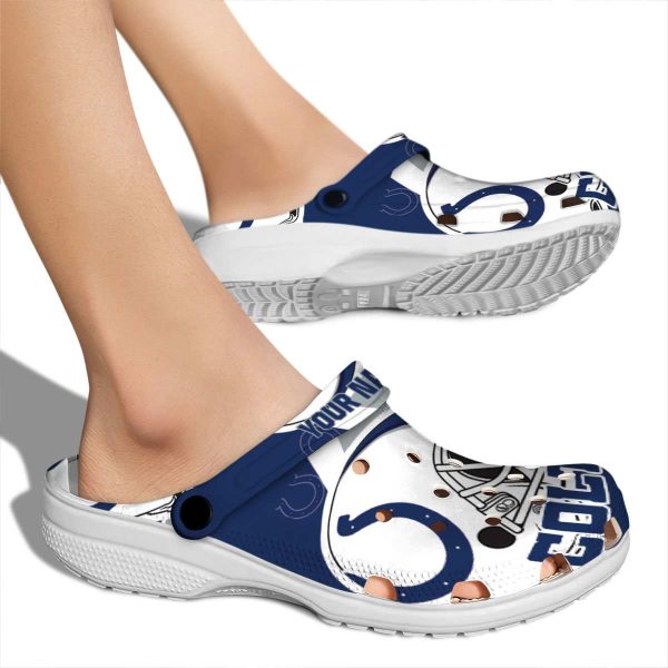 Personalized Indianapolis Colts Football Helmet Crocs High quality