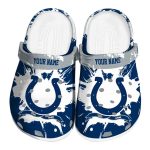 Personalized Indianapolis Colts Splatter Pattern Crocs Best selling