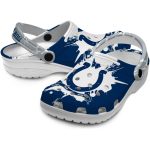 Personalized Indianapolis Colts Splatter Pattern Crocs Best selling