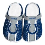 Personalized Indianapolis Colts Vertical Stripes Crocs Best selling