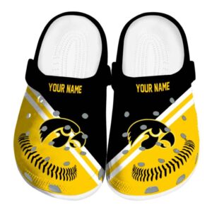 Personalized Iowa Hawkeyes Baseball Motif Crocs Best selling