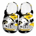Personalized Iowa Hawkeyes Football Helmet Crocs Best selling