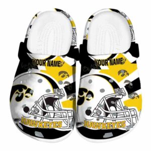 Personalized Iowa Hawkeyes Football Helmet Crocs Best selling