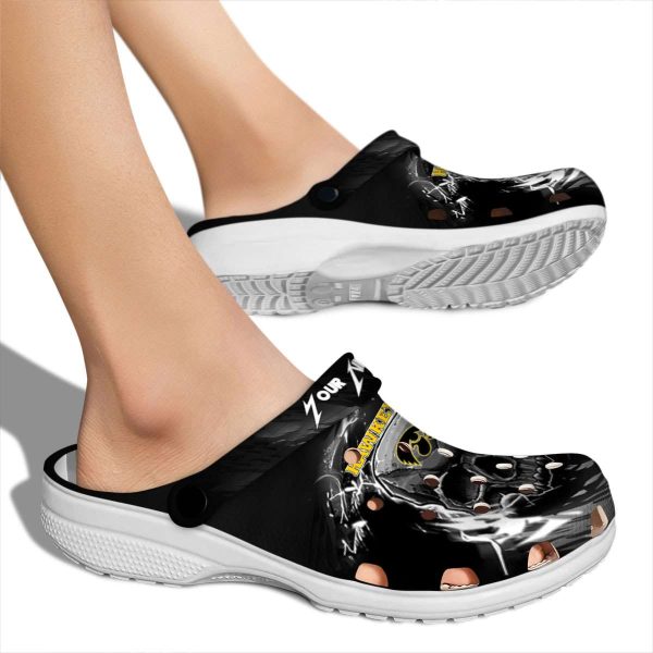 Personalized Iowa Hawkeyes Gothic Skull Crocs High quality